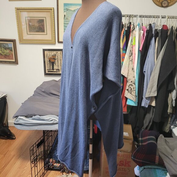 Eskandar European Design Knit Over Vest with Open Sides OS - Picture 9 of 10